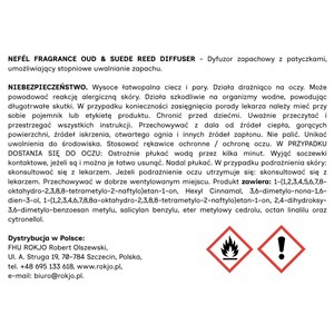 NEFÉL FRAGRANCE OUD & SUEDE REFIL 480 ml - Zapas do dyfuzora zapachowego z patyczkami,  zapach agaru i zamszu - zdjęcie 8