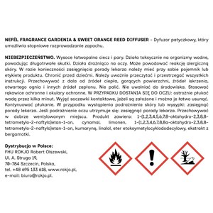 NEFÉL FRAGRANCE GARDENIA & SWEET ORANGE REFIL 480 ml - Zapas do dyfuzora zapachowego z patyczkami,  zapach gardenii oraz słodkich pomarańczy - zdjęcie 8