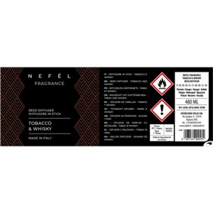 NEFÉL FRAGRANCE TOBACCO & WHISKY REFIL 480 ml - Zapas do dyfuzora zapachowego z patyczkami, zapach tytoń i whisky - zdjęcie 7