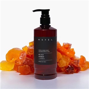 NEFÉL FACE & HAND SOAP BLACK AMBER 480 ml - Mydło do twarzy i rąk Ambra - zdjęcie 2