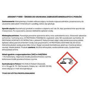 ARGONIT P 1000 5 l - Środek do usuwania zabrudzeń mineralnych z podłóg - zdjęcie 5