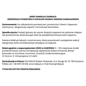 AIRES VANIGLIA E SANDALO 750 ml - Odświeżacz powietrza - zdjęcie 3