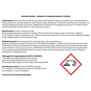 ARGONIT DECERA 5 kg - Środek do usuwania wosku z podłóg  - zdjęcie 5