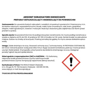 ARGONIT SGRASSATORE IGIENIZZANTE 750 ml - Odtłuszczacz o działaniu higienizującym - zdjęcie 3