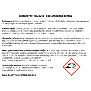BETTER STAIN REMOVER 750 ml - Odplamiacz do tkanin - zdjęcie 5