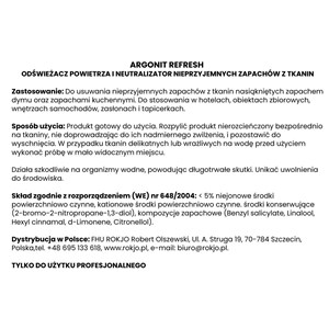 ARGONIT REFRESH 750 ml - Odświeżacz powietrza i neutralizator zapachów - zdjęcie 4